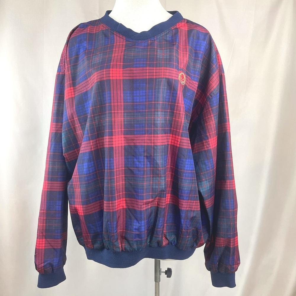 Vintage 90s Mens (XL) TWENTY X WRANGLER Plaid Pullover Windbreaker Gorp Norm‎
